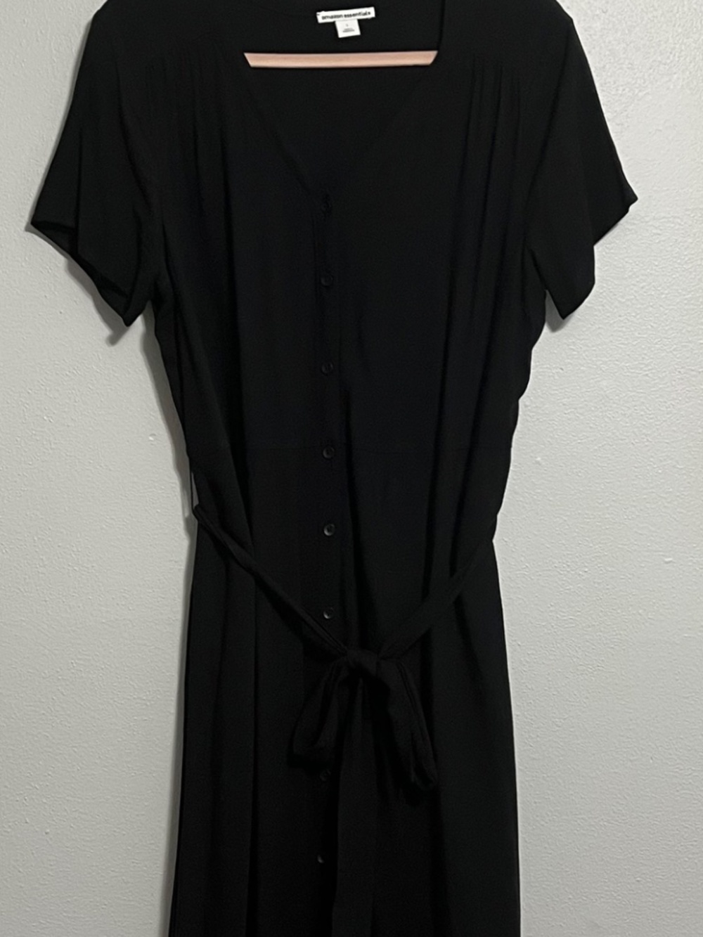 Amazon essentials short sleeve black dress size large - Picture 2 of 5